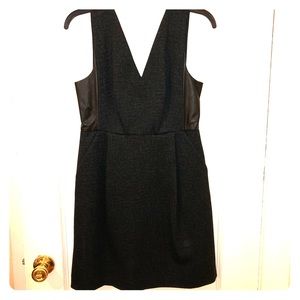 Madewell Leather Inset Ponte Dress